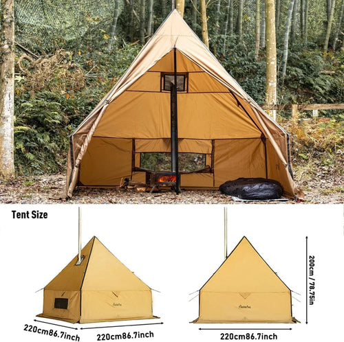 Camping Hot Tent with Stove Jack Yurt Tent Outdoor Wall Tent Teepee